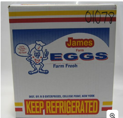 James Farm - Medium Loose Eggs - 15 Dozen