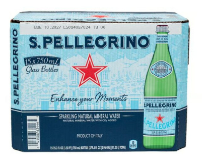 San Pellegrino - Sparkling Natural Mineral Water - 750 ml, 12 Ct
